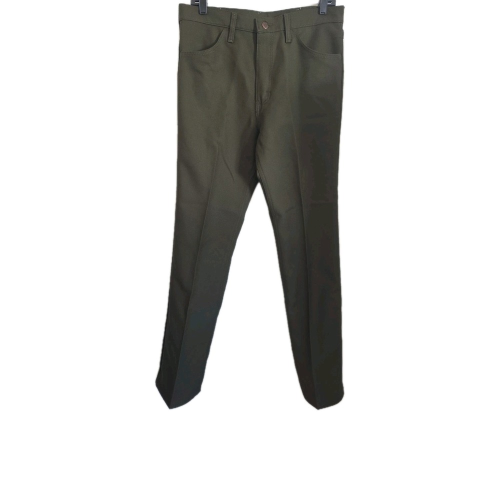 Wrangler Men's Dress Pants 82LVFlat Front Olive Men's Size 32X34